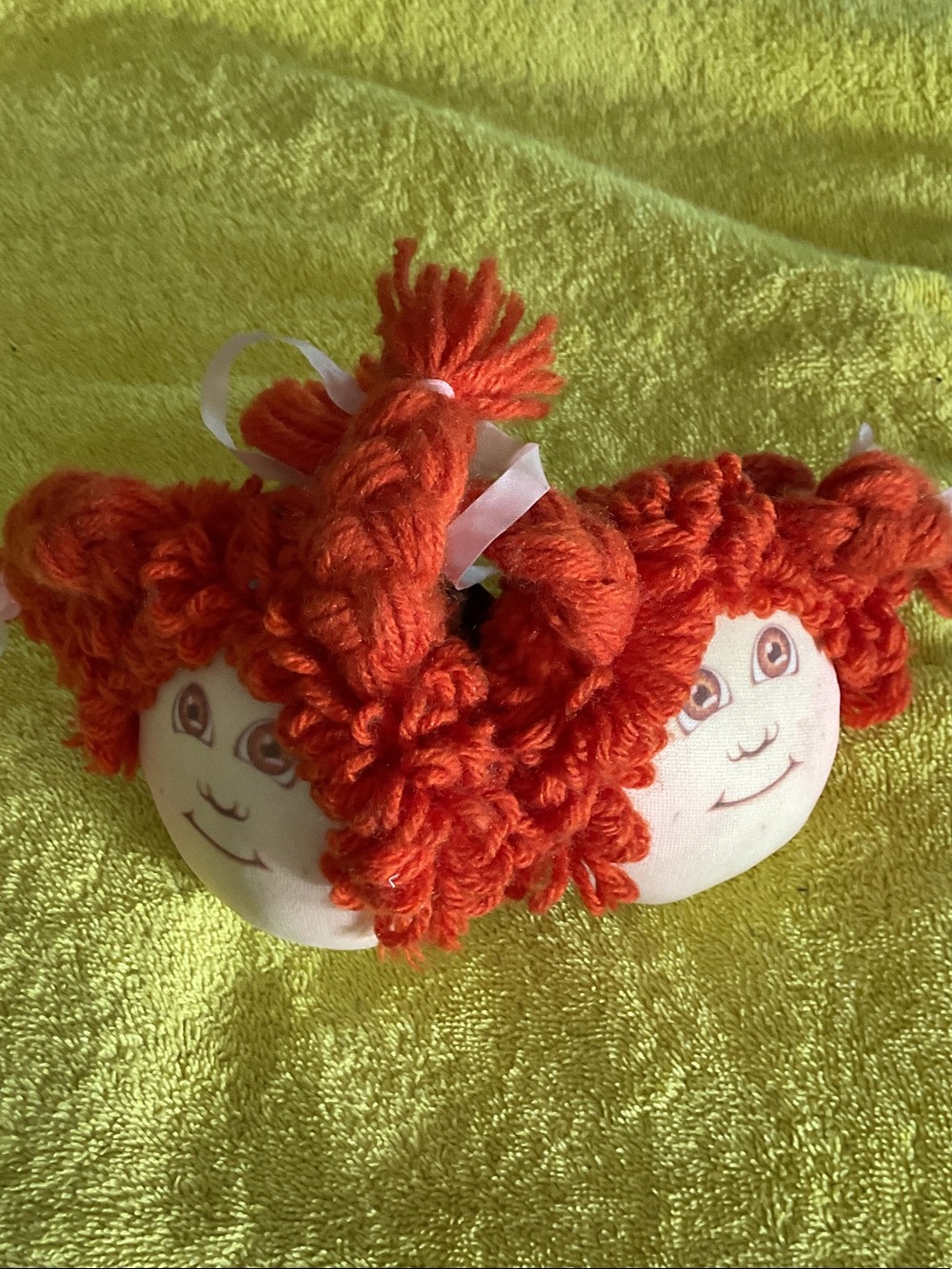 Red Yarn-Head Kids Plush Hair Accessory Duo